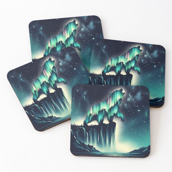 Item preview, Aurora Borealis and Bear, Ai Generated Art   designed and sold by ACC .