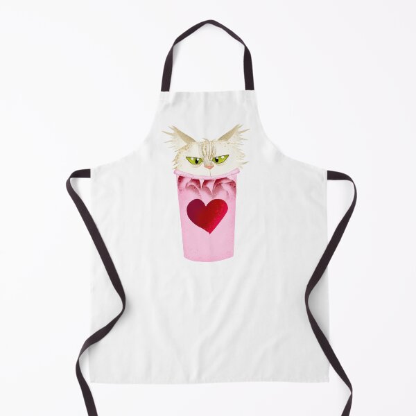 Item preview, Grumpy Cat in Pink Latte - Sassy Coffee Heart Illustration designed and sold by TheArtOfTreble.