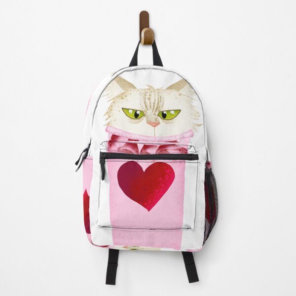 Item preview, Grumpy Cat in Pink Latte - Sassy Coffee Heart Illustration designed and sold by TheArtOfTreble.