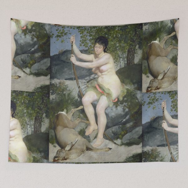 Item preview, Diana by Pierre-Auguste Renoir: Mythic Nude Huntress Fine Art Poster designed and sold by artofuniverse.
