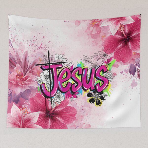 Item preview, Jesus: The Flower of My Soul | Devotional Art Pink Flowers designed and sold by keythxctrs.