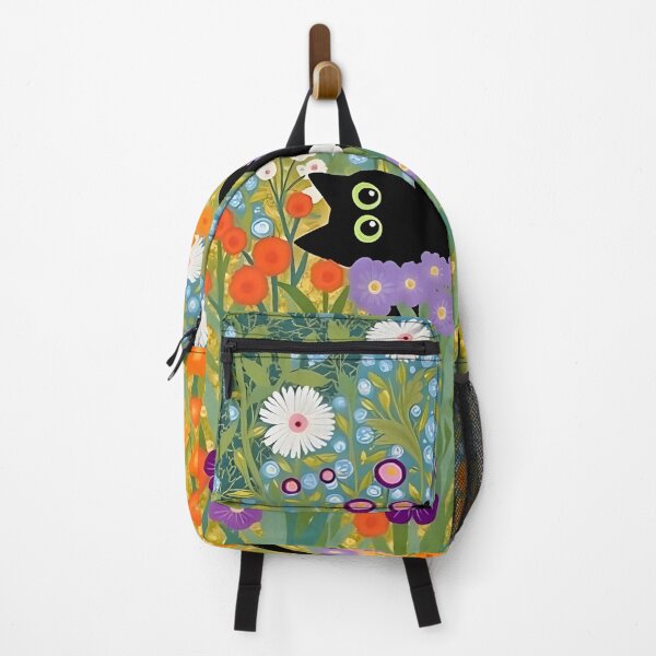 Item preview, Gustav Klimt Black Cat in Flower Garden designed and sold by Vicky Brago-Mitchell®.