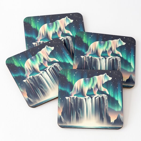 Item preview, Aurora Borealis and Bear, Ai Generated Art   designed and sold by ACC .