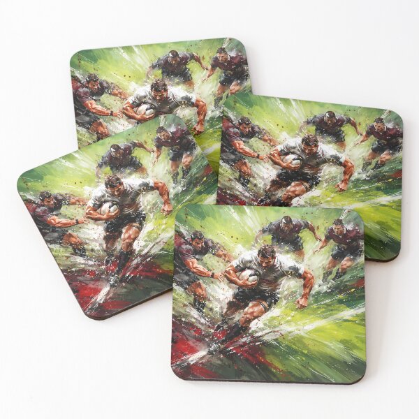 Item preview, Rugby Players Charging Forward designed and sold by cuprum.