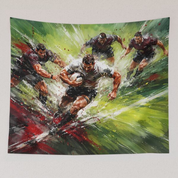 Item preview, Rugby Players Charging Forward designed and sold by cuprum.