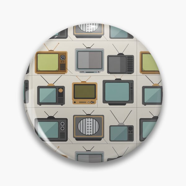 Item preview, Retro Vintage TV Seamless Pattern | Classic Televisions Test Screens Beige designed and sold by Midnight Veil Designs.