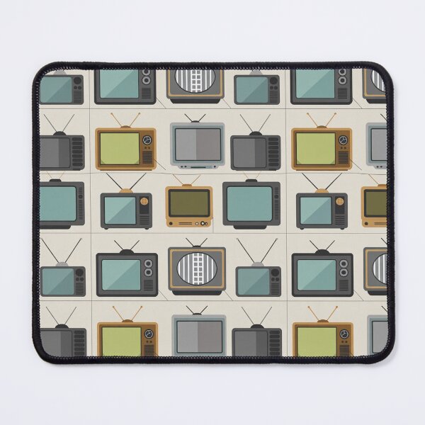 Item preview, Retro Vintage TV Seamless Pattern | Classic Televisions Test Screens Beige designed and sold by Midnight Veil Designs.