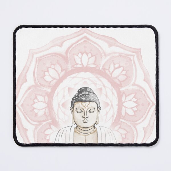 Item preview, Buddha Padma Watercolor - Fawn Slate Snow - Rose Halo designed and sold by Irene Estelle.