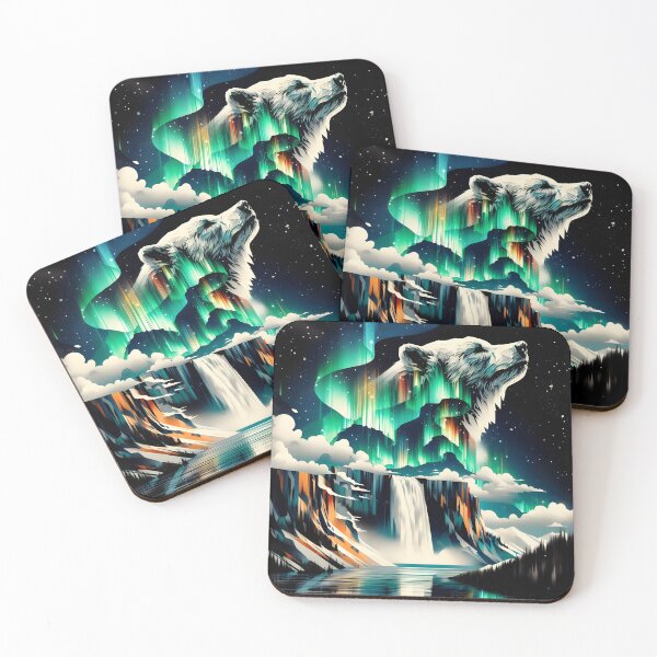 Item preview, Aurora Borealis and Bear, Ai Generated Art   designed and sold by ACC .