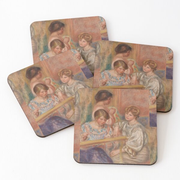 Item preview, Embroiderers Les Brodeuses by Pierre-Auguste Renoir: Romantic Impressionist Poster designed and sold by artofuniverse.