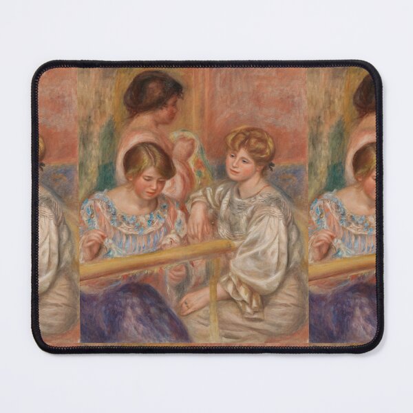 Item preview, Embroiderers Les Brodeuses by Pierre-Auguste Renoir: Romantic Impressionist Poster designed and sold by artofuniverse.