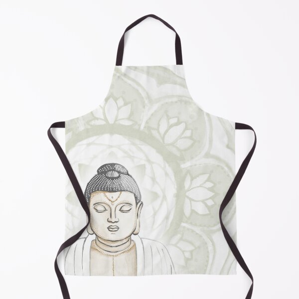 Item preview, Buddha Padma Watercolor - Fawn Slate Snow - Tea Halo designed and sold by Irene Estelle.
