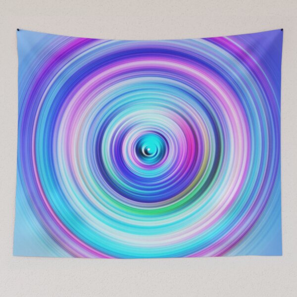 Artikelvorschau, Hypnotischer Neonwirbel in Blau und Lila entworfen und verkauft von Patternair.