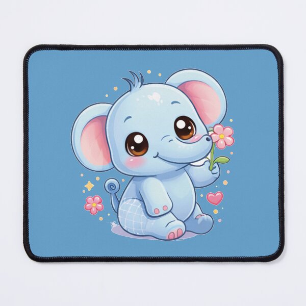 Item preview, Smiling Kawaii Elephant – Cute Baby Elephant Cartoon Design designed and sold by MerlinWear.