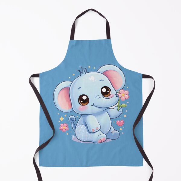 Item preview, Smiling Kawaii Elephant – Cute Baby Elephant Cartoon Design designed and sold by MerlinWear.