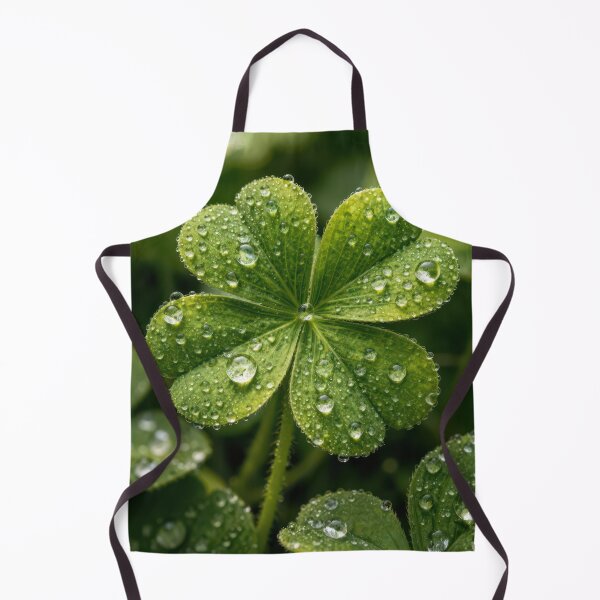 Item preview, Green Four-leaf Clover with Raindrops designed and sold by Maria Dryfhout.
