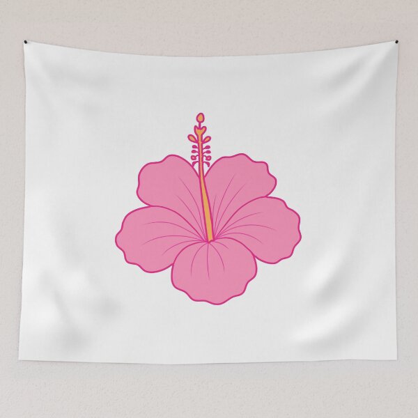 Item preview, bright pink hibiscus flower aesthetic sticker designed and sold by Graylay1589.