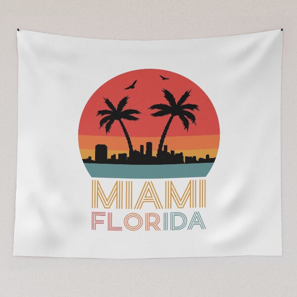 Item preview, Colorful Vintage Miami Florida City sunset designed and sold by mizam.