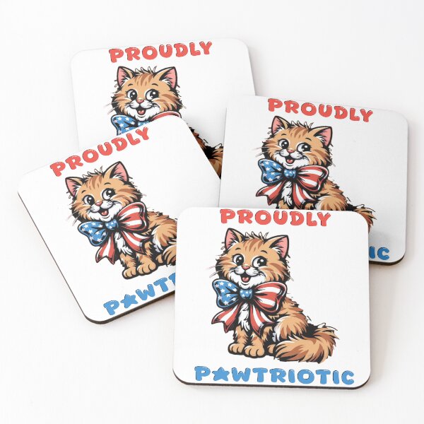 Item preview, Proudly Pawtriotic Cat Cute Patriotic Kitten 4th of July USA Pet Lover designed and sold by Ladys-Gents.