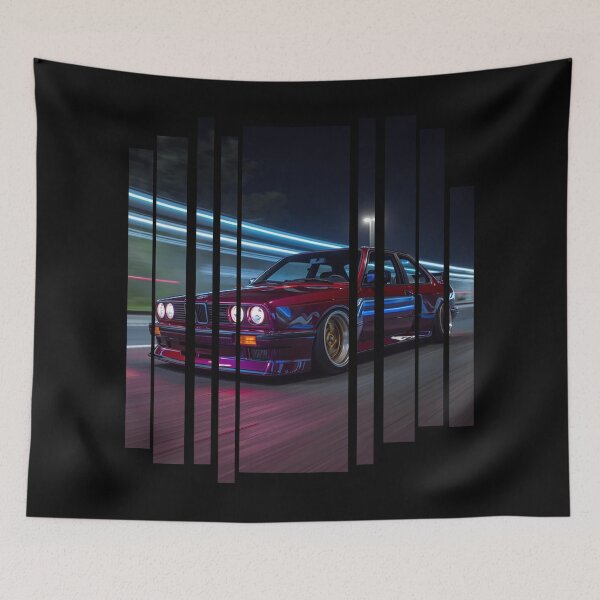 Item preview, B.W the Power of the 3 coupe with wide body kit, street racing vibe, high contrast neon colors 17 designed and sold by Neon G.