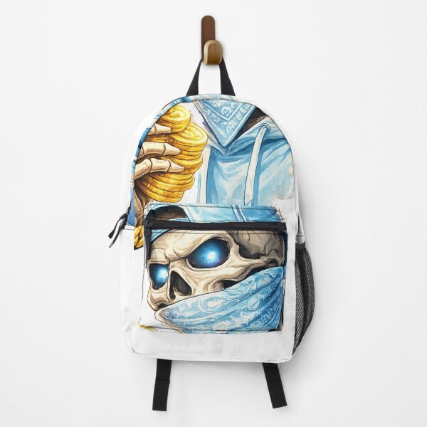 Item preview, Blue Skull Hustler with Gold Chains Art designed and sold by RickyStick.