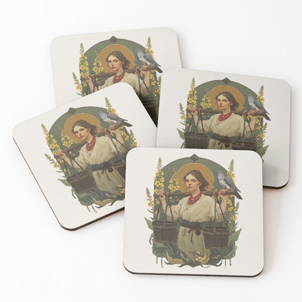 Item preview, Slavic Goddess of Fate - Art Nouveau Folk Art designed and sold by Lore&Lines Studio.