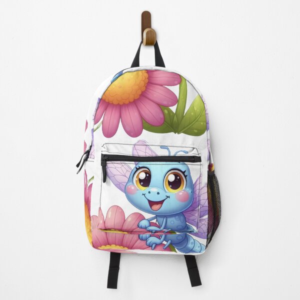 Item preview, Cute Dragonfly on Flower | Kawaii Insect Cartoon Design | Adorable Nature Aesthetic Art designed and sold by Aedition.