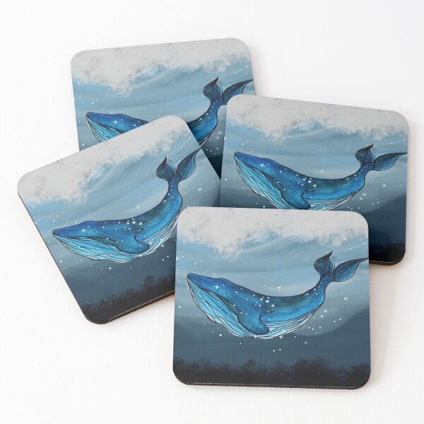 Aperçu de l'œuvre Baleine bleue étoilée créée et vendue par MagpieDiamond.
