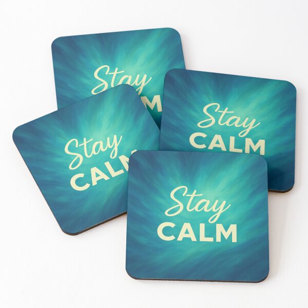Item preview, Stay Calm Teal Glow Aesthetic Design designed and sold by MimisCornerCo.