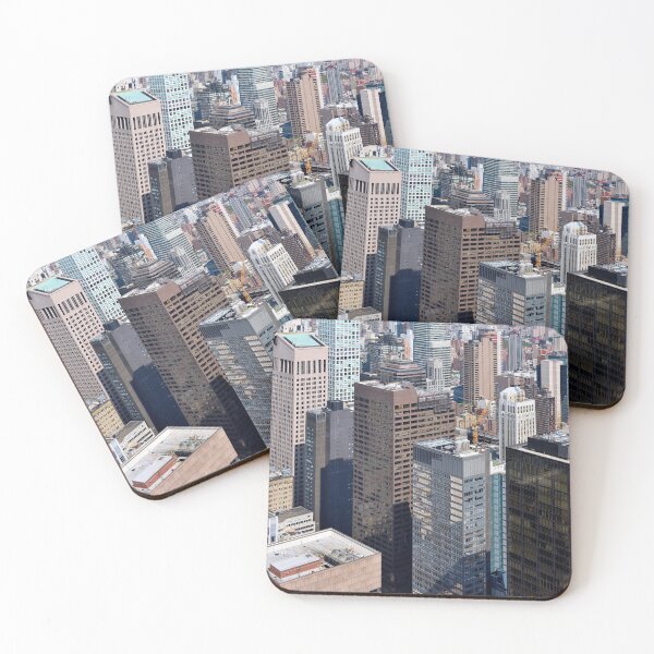 Item preview, Manhattan, NYC, view of skyscrapers from above, Original photography designed and sold by studio838.