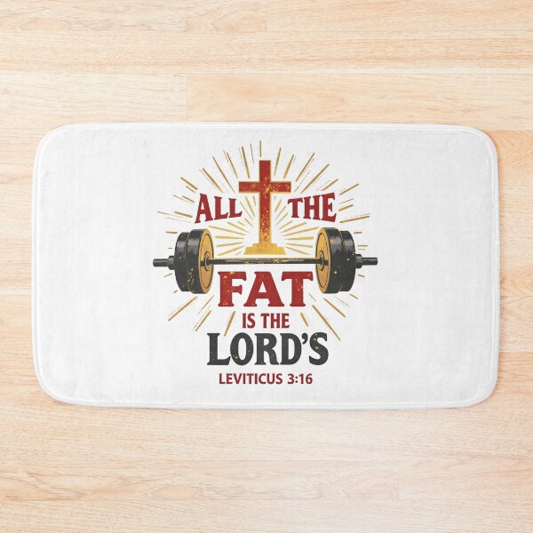 Item preview, All The Fat Is The Lord’s Christian Gym Humor designed and sold by LunaMagicStudio.