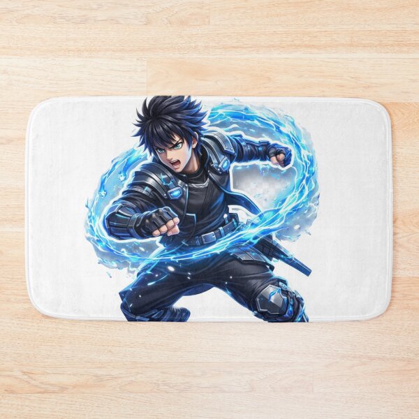 Item preview, Cyberpunk Anime Hero | Electric Blue Energy Strike Sticker designed and sold by RickyStick.