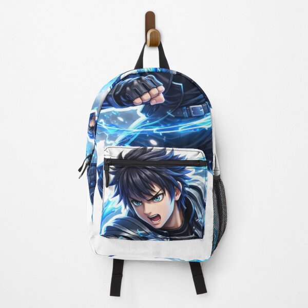 Item preview, Cyberpunk Anime Hero | Electric Blue Energy Strike Sticker designed and sold by RickyStick.