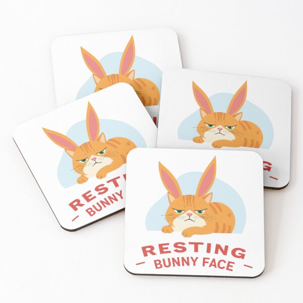 Item preview, Funny Easter Cat Shirt – Resting Bunny Face Grumpy Cat Meme Design designed and sold by olenapetol.
