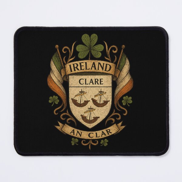 Item preview, County Clare Ireland Coat of Arms Heritage designed and sold by REAL IRISH GIFTS.