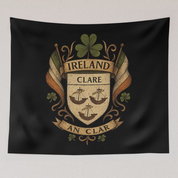 Item preview, County Clare Ireland Coat of Arms Heritage designed and sold by REAL IRISH GIFTS.
