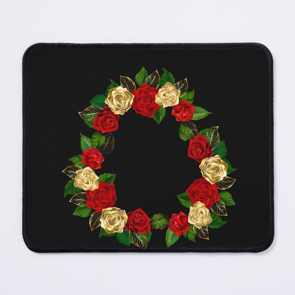 Item preview, Luxury Red and Gold Rose Wreath - Royal Floral Frame designed and sold by SolutionsArt.
