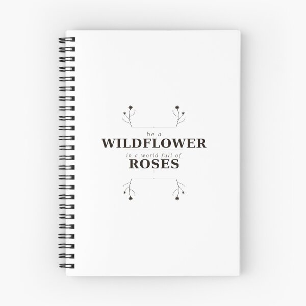 Item preview, Be a Wildflower in a World Full of Roses - Botanical Quote | Minimalist Floral Typography Design designed and sold by Mood.exe.
