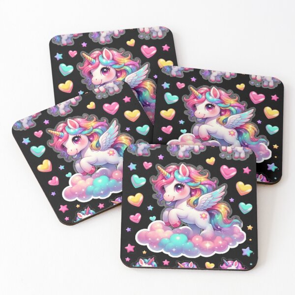 Item preview, Rainbow Winged Unicorn Sticker Pack designed and sold by CoquetteLunaCo.