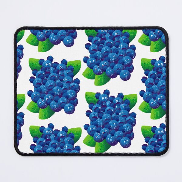 Item preview, Happy Blueberry Bunch - Cute Smiling Kawaii Berries Illustration designed and sold by TheArtOfTreble.