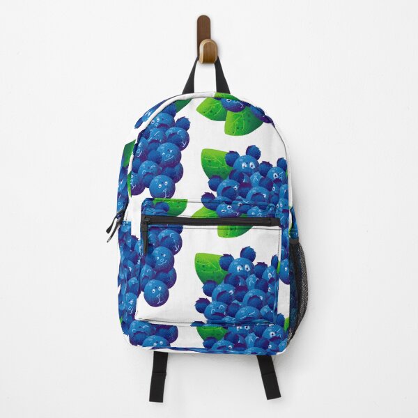 Item preview, Happy Blueberry Bunch - Cute Smiling Kawaii Berries Illustration designed and sold by TheArtOfTreble.
