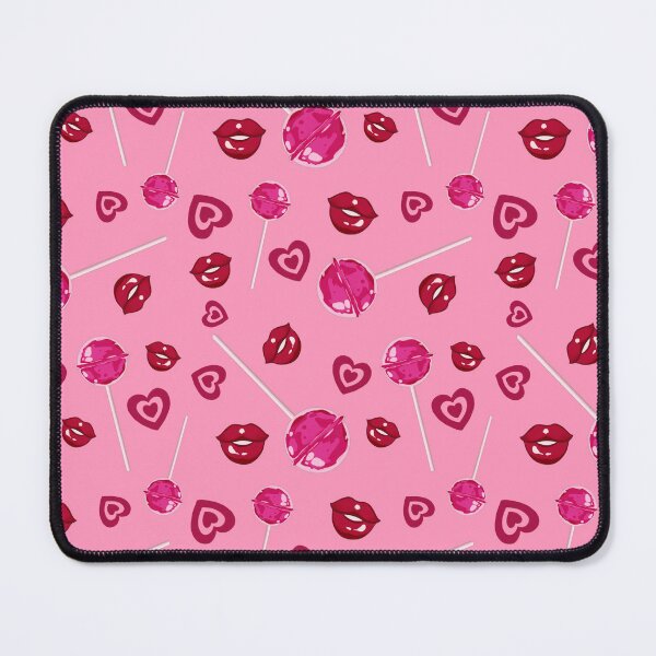 Item preview, Y2K Lips & Lollipop Print | Pink Hearts, Lips Aesthetic designed and sold by GirlyPopClub.