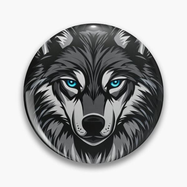Item preview, Majestic Geometric Wolf Portrait with Piercing Blue Eyes designed and sold by Prestige Parlor.