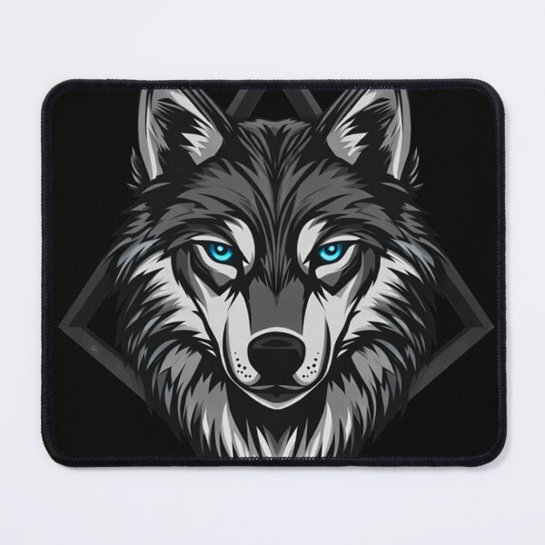 Item preview, Majestic Geometric Wolf Portrait with Piercing Blue Eyes designed and sold by Prestige Parlor.