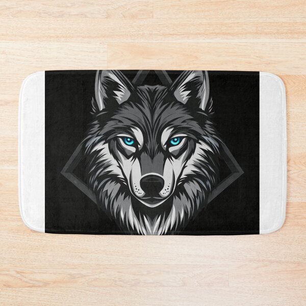 Item preview, Majestic Geometric Wolf Portrait with Piercing Blue Eyes designed and sold by Prestige Parlor.
