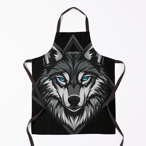 Item preview, Majestic Geometric Wolf Portrait with Piercing Blue Eyes designed and sold by Prestige Parlor.