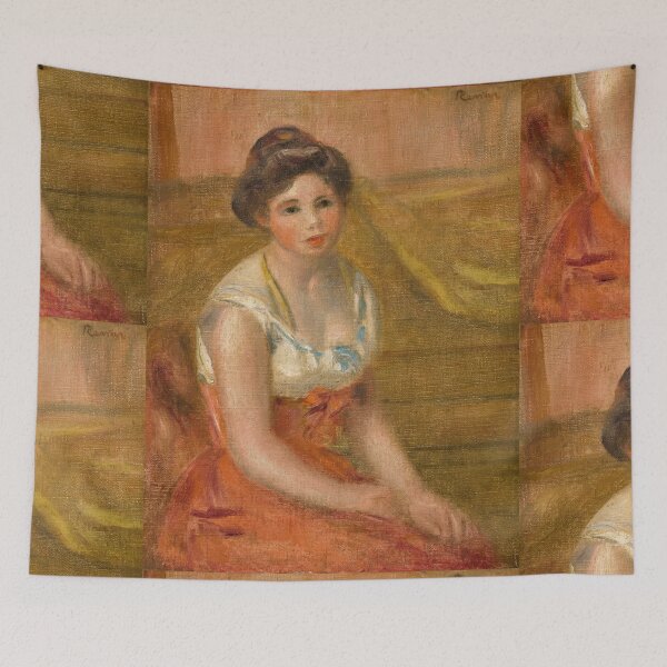Item preview, Femme Assise by Pierre-Auguste Renoir: Impressionist Portrait Fine Art Print designed and sold by artofuniverse.