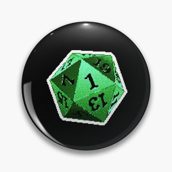 Item preview, Just Roll With It Retro D20 Green Dice designed and sold by OneToTee.