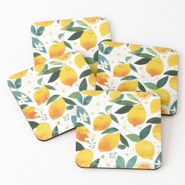 Item preview, Happy Lemon Garden Pattern designed and sold by Dusk Atelier.