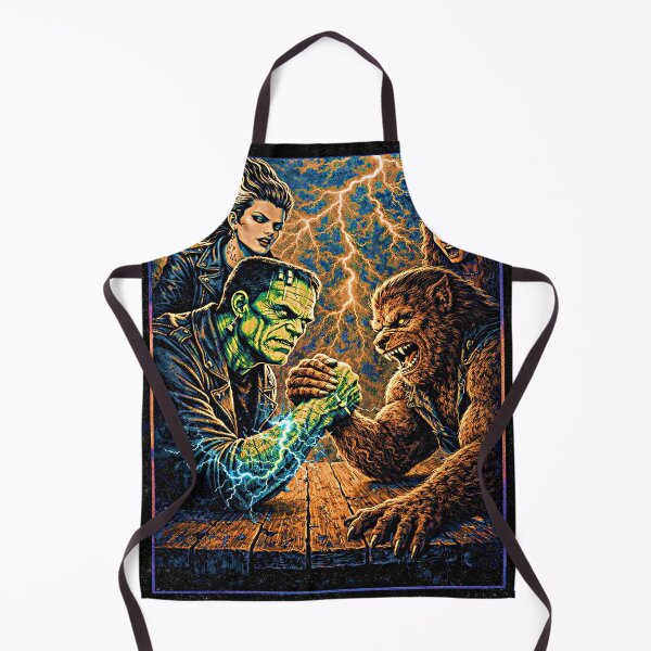 Item preview, Monster Showdown: Frankenstein vs. Wolf Man Arm Wrestling Match designed and sold by judgehydrogen.
